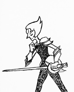 p2iifii-is-back:  “I can be her knight…” Knight Pearl sketches
