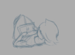 tryin to sketch while laying down is fun… ish