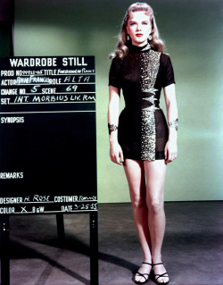 20th-century-man:  Anne Francis / wardrobe test for Fred M. Wilcox’s