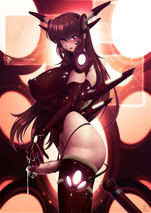 futanariobsession:  Futanari cyborg by TK83 See more shemale and futanari hentai at Futanari Obsession.com  mmm cyborg futa