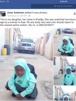 theyjustloveme: Please retweet until she is found!