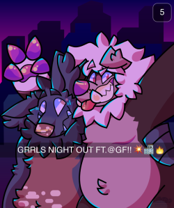 pixelbuckets: #DATENIGHT  Monster lesbians ready to be gay and