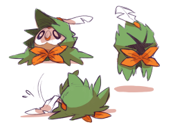 dar-draws:rowlet family makes the world go round