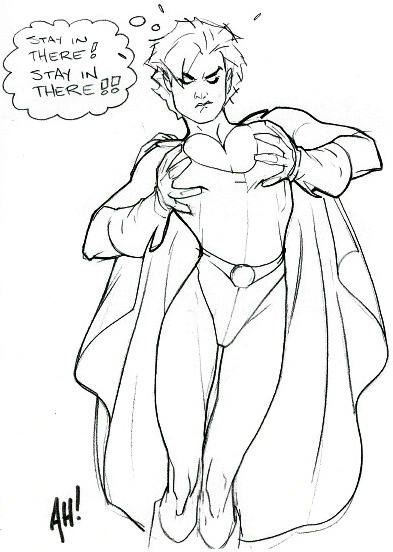 geekearth:  Adam Hughes - Power Girl Sketches