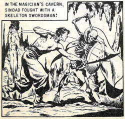 Panel from The 7th Voyage Of Sinbad comic (World Distributors,