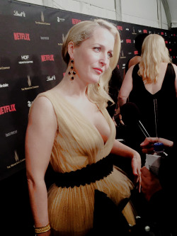 scully1964:  Gillian Anderson at the InStyle And Warner Bros.