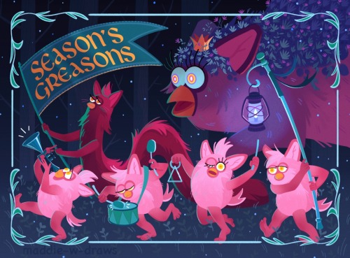 maddie-w-draws:  seasons greasons postcards for friends