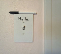 odditymall:  These dry erase board light switches are perfect