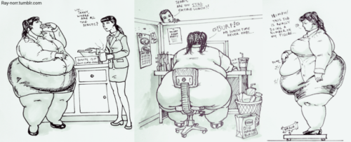 ray-norr:  The Weight Gain of Jenny Weng, Pt. 2  She got bigger. What else is there to say. Tune in next Friday for more of the same! 