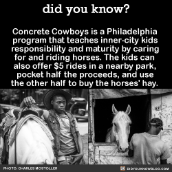 did-you-kno:  Concrete Cowboys is a Philadelphia  program that
