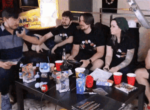 tinyblogtim:  Mark taking (and almost completing) the Altoid Challenge!Go charity livestream with the Grumps (and special guest Markiplier)!