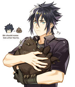 juvenile-reactor:  Black chocobo Noctis: Why are you guys smiling