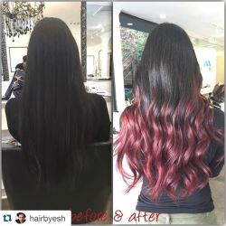 Before and after amazing work done by @hairbyesh by amyanderssen5