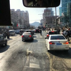 Heavy traffic in #dalian #china #studyabroad #explorethecity