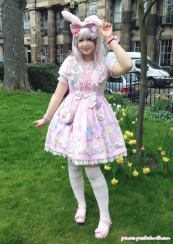 princess-peachie:My Easter Bunny outfit for the egg hunt I did