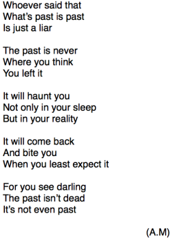 chasing-after-memories:  Not Past 