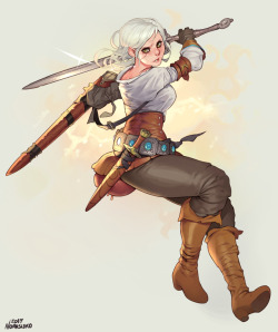 norasuko-safe: Ciri from Witcher 3 in commemoration of the videogame