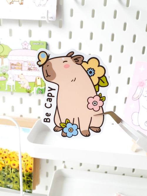 figdays:    Be Capy Yuzi The Capybara Sticker // SakumiArt