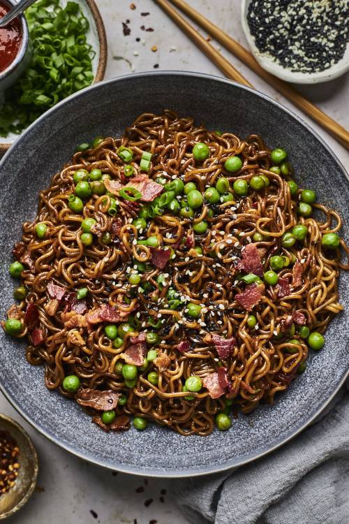 daily-deliciousness:  Ramen carbonara