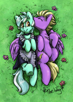“Nuzzling in the grass” for AnonymousCommission. And a sfw