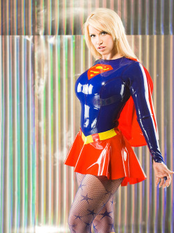 Super woman in latex!