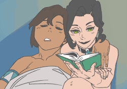 artsypencil: Korras and Asami in Bed Animated   It dawned on
