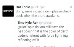 starrypoe: I love it that the Hot Topic Twitter knows about and