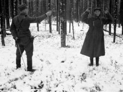 A russian soldier laughing before execution…