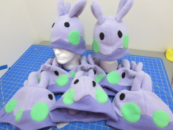 caffeinatedcrafting:  Goomy Hats! Last batch I made was around