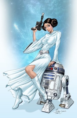 thedesque:  Princess Leia & R2-D http://bit.ly/17yP6E7 