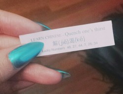what is this fortune  cookie trying to imply about me……..
