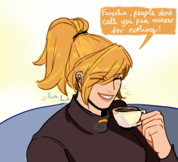 bees-free:Angela’s puffy bangs are bothersome, sometimes,