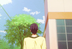 tsukkey:  rin and haru running to each other (and the inevitable