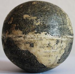 The carved surface of this ostrich egg shows what is thought
