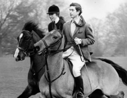theprincessespalace:  Princess Anne and Prince Charles riding