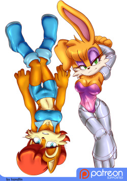 Sally and Bunny lounging about. If you like my stuff, consider