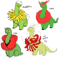 nsupremdrawings:  Meganium variations!