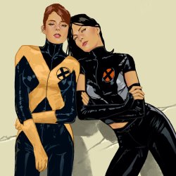 cyberclays:  Jean Grey and Laura Kinney - X-Men fan art by Dave