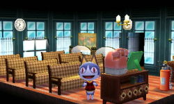 lavendertown-acnl: Rover’s train and train station.