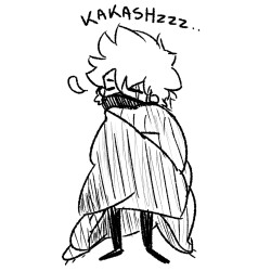 valleys:  a sleepy & bundled up kakashi for the winter!