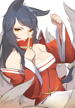 borealisowl:  Valentine Ahri, Ahri / ALLOSOQ 