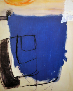 confront:  Roger Hilton, October, 1960 (Blue), 1960 Oil on canvas.