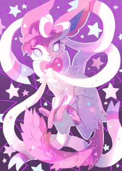 jacobin:  A Sylveon print that I was selling at smashcon this