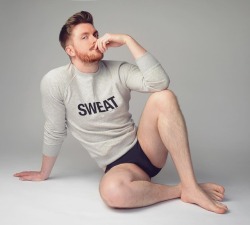 chrisjonesgeek:  Weird poses no7. . . . . Sweater and speedos
