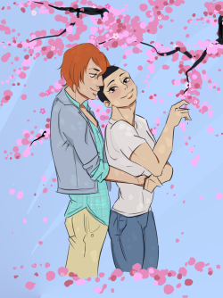 strawberrycore:  shinizu week day 1- childhood/ cherry blossoms!