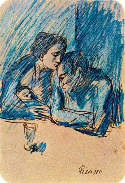 expressionism-art:  Man and woman with child in café, 1903,