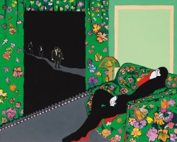 jareckiworld:  Rosalyn Drexler  -  Night Visitors    (oil