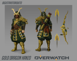 gustavotorqueto:  Hanzo Gold Dragon Skin