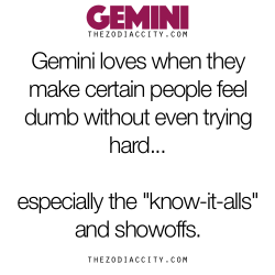 zodiaccity:  Zodiac Gemini Facts - Gemini loves when they make