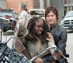 Two fan faves (Danai Gurira as Michonne and Norman Reedus as